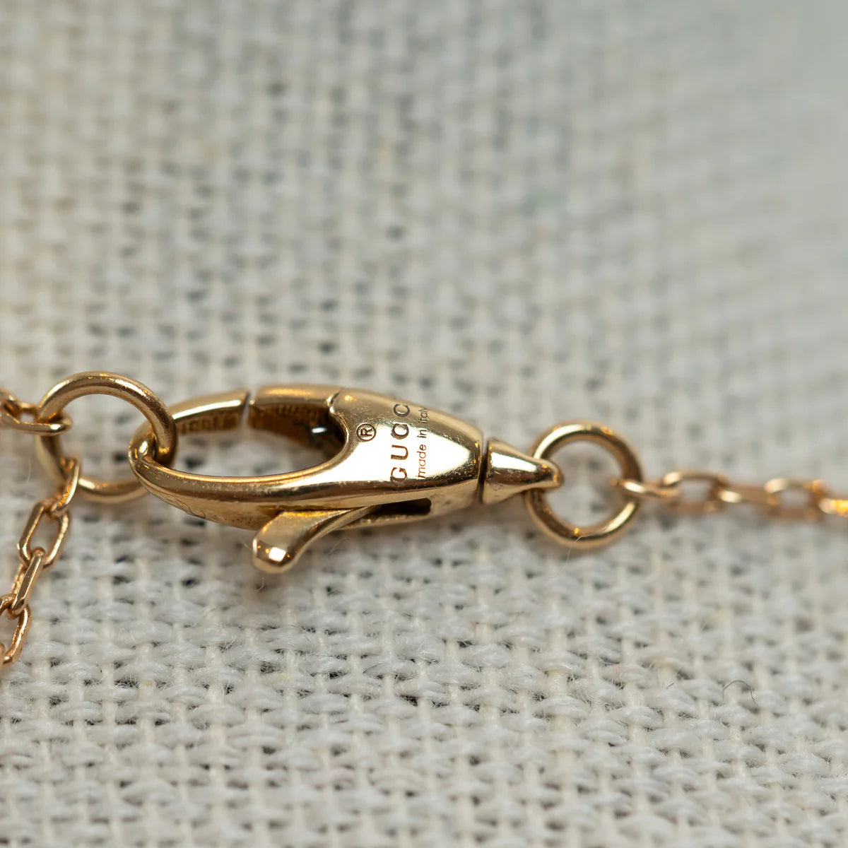 18k Yellow Gold Interlocking G Necklace with Gemstones