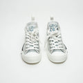 White and Blue Oblique Canvas B23 League High-Top Sneaker Size 38