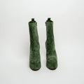 Green Suede Platform Boots Size 40