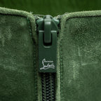 Green Suede Platform Boots Size 40