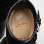 Black Suede and Leather Ankle Boot Size 39