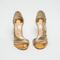 Gold Patent Leather Sandals Size 39