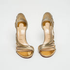 Gold Patent Leather Sandals Size 39