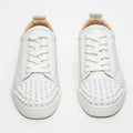 White Calf Leather Louis Junior Spikes Sneakers Size 39