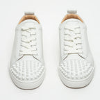 White Calf Leather Louis Junior Spikes Sneakers Size 39