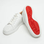 White Calf Leather Louis Junior Spikes Sneakers Size 39