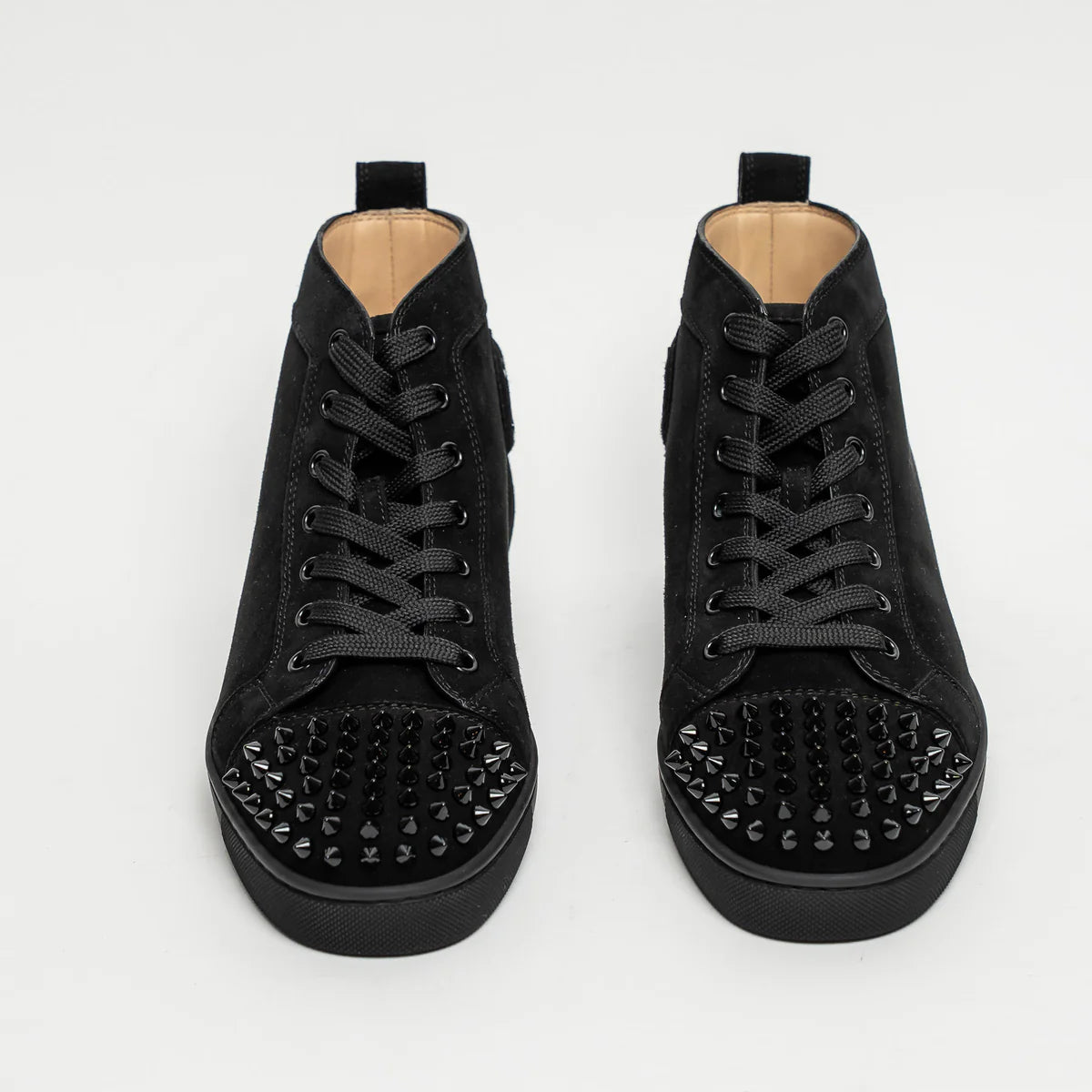 Black Suede Lou Spikes High-top Sneakers Size 39