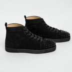 Black Suede Lou Spikes High-top Sneakers Size 39