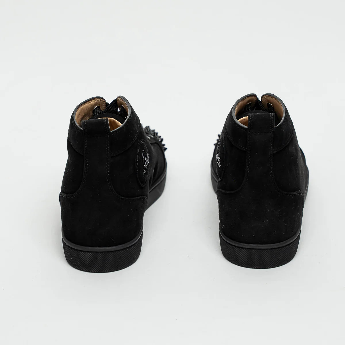 Black Suede Lou Spikes High-top Sneakers Size 39