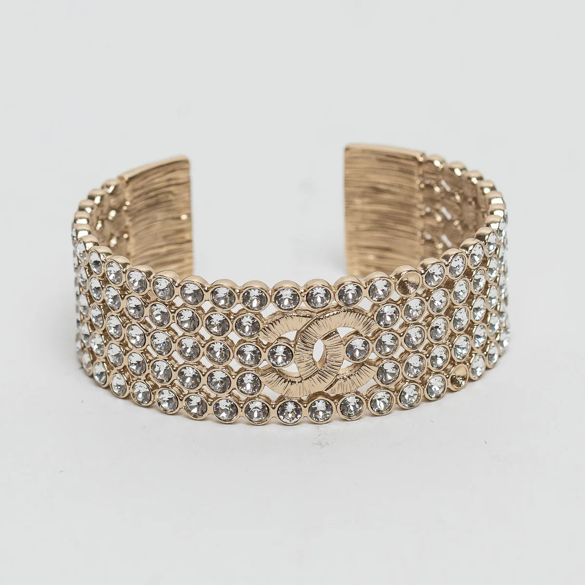 Gold Tone Crystal Embellished Bracelet