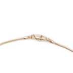 Antique 14k Yellow Gold Three Stone Diamond Drop Pendant Necklace