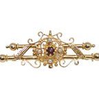 Antique Art Deco Garnet and Pearl Brooch/Pendant