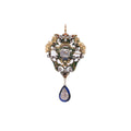 Antique Diamond &amp; Enamel Brooch