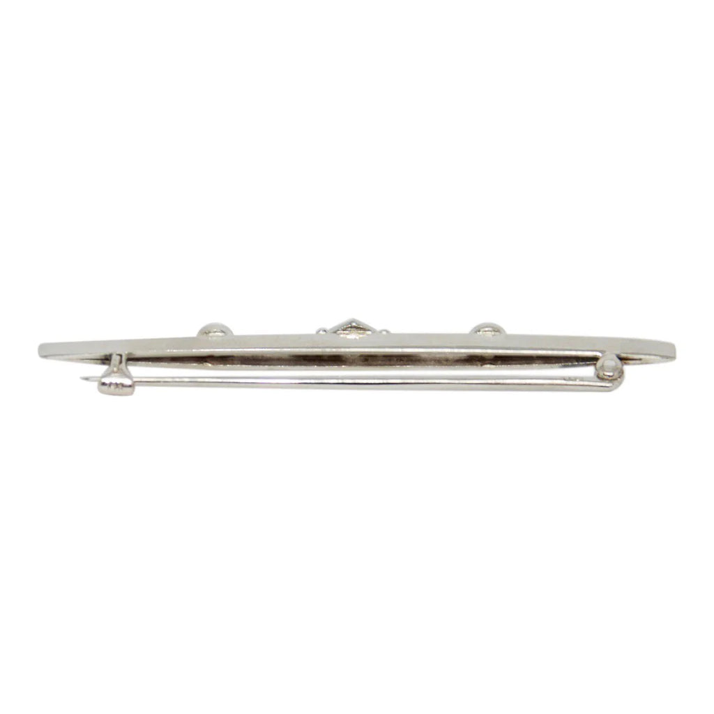 Antique Three Diamond Bar Brooch