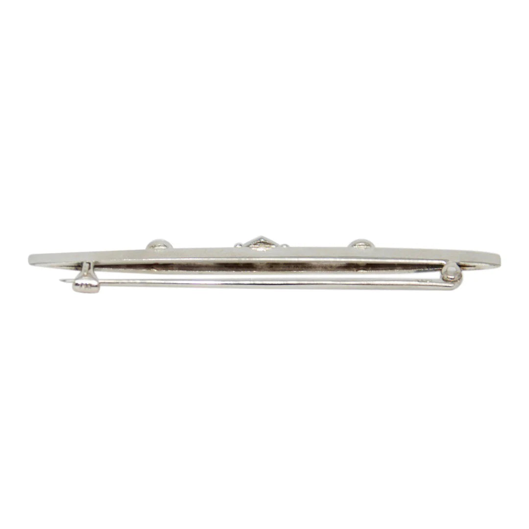 Antique Three Diamond Bar Brooch