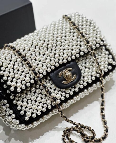 Chanel 19s mini pearl rectangular flap Coeur Cult Core