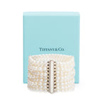 Sterling Silver Ziegfeld 10 Row Cultured Freshwater Pearl Bracelet w/ Box