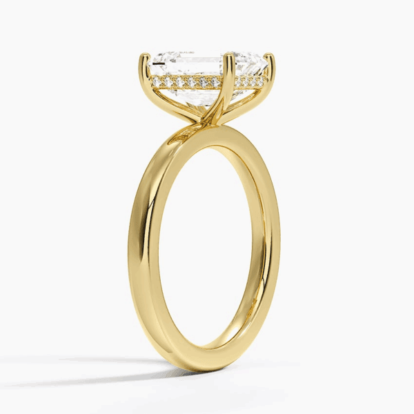 Sydney Perfect Fit Hidden Halo 2mm Diamond Ring in 18K Yellow Gold