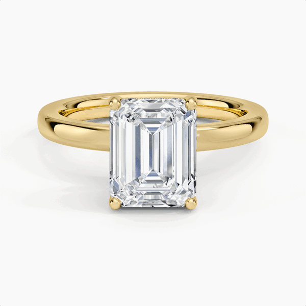 Sydney Perfect Fit Hidden Halo 2mm Diamond Ring in 18K Yellow Gold
