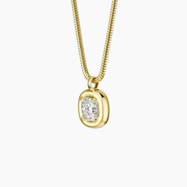 Andrea Cushion Lab Diamond Pendant Necklace (1 ct. tw.) in 14K Yellow Gold
