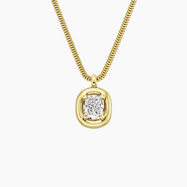 Andrea Cushion Lab Diamond Pendant Necklace (1 ct. tw.) in 14K Yellow Gold
