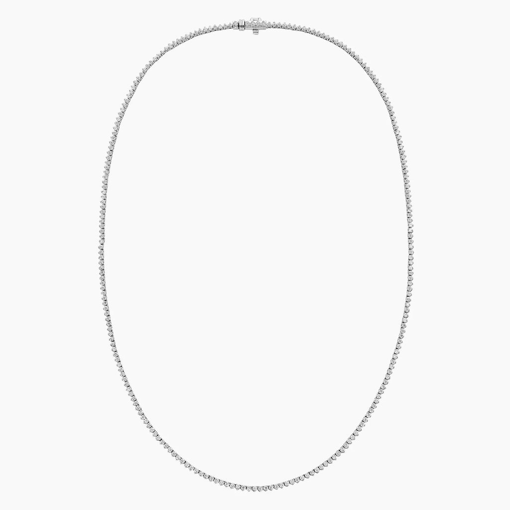 Three-Prong Lab Diamond Tennis Necklace (3 ct. tw.) in 14K White Gold