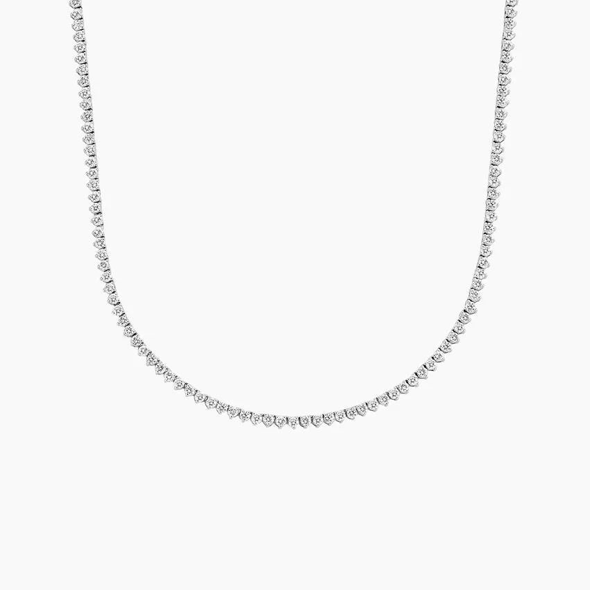 Three-Prong Lab Diamond Tennis Necklace (3 ct. tw.) in 14K White Gold