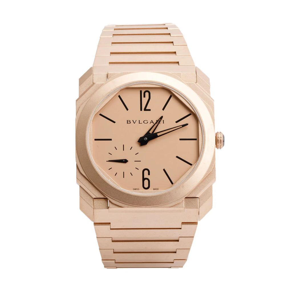 BVLGARI 2022 18k Rose Gold Octo Finissimo 40 MM Automatic Watch w/ Certificate