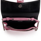 Pink Rhinestone Hourglass Wallet on Chain w/ Box