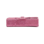 Pink Rhinestone Hourglass Wallet on Chain w/ Box