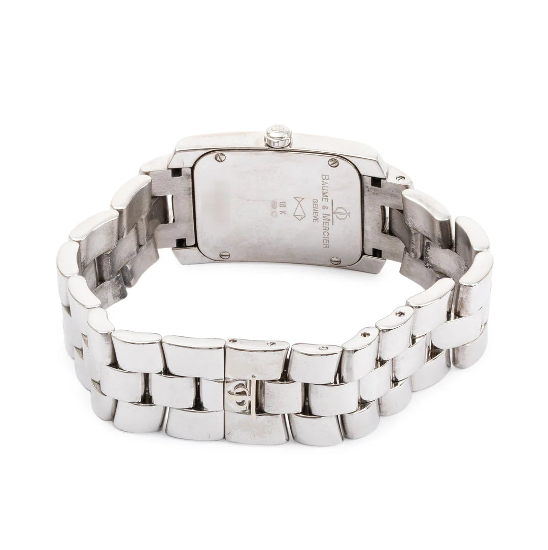 18k White Gold Diamond Bezel &amp; Mother of Pearl Diamond Dial Hampton Milleis Watch