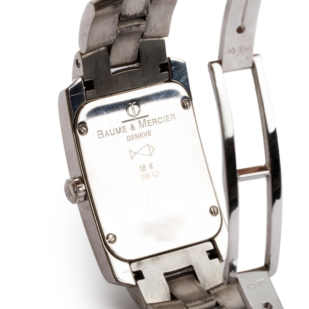 18k White Gold Diamond Bezel &amp; Mother of Pearl Diamond Dial Hampton Milleis Watch
