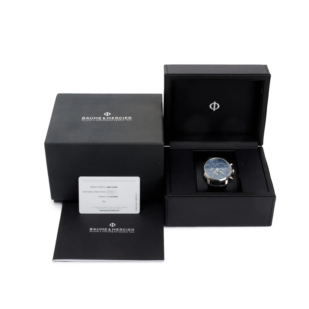 Stainless Steel Classima 42 MM Chronograph Moonphase Automatic Watch w/ Box &amp; Papers