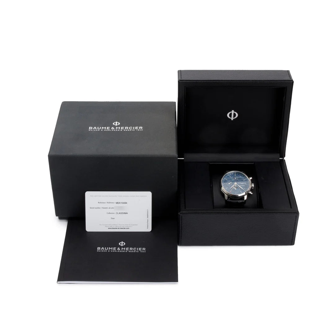 Stainless Steel Classima 42 MM Chronograph Moonphase Automatic Watch w/ Box &amp; Papers