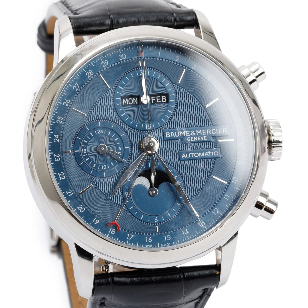 Stainless Steel Classima 42 MM Chronograph Moonphase Automatic Watch w/ Box &amp; Papers