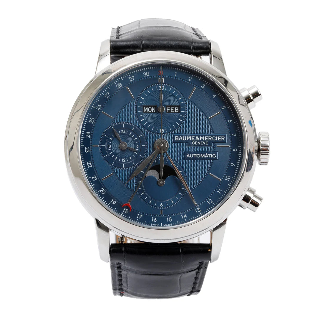 Stainless Steel Classima 42 MM Chronograph Moonphase Automatic Watch w/ Box &amp; Papers