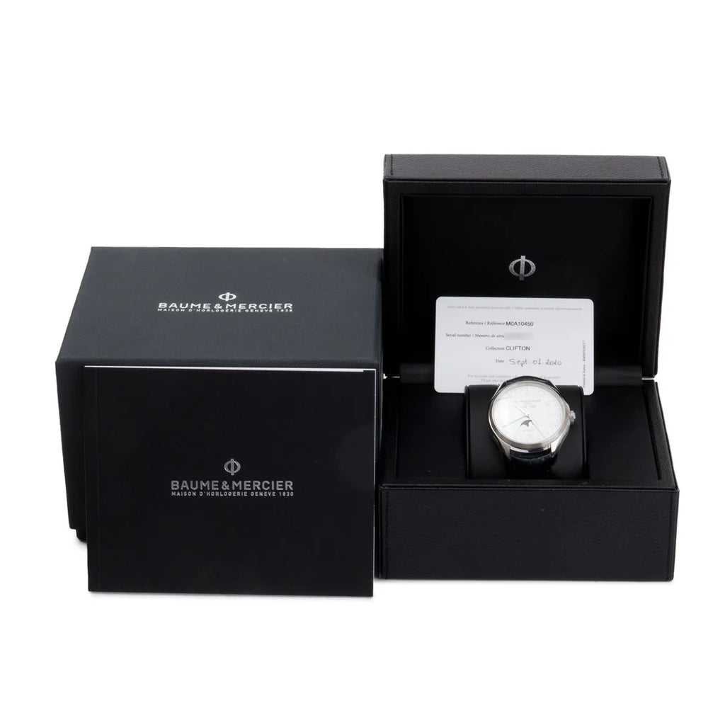 Stainless Steel Clifton 43 MM Moonphase Automatic Watch w/ Box &amp; Papers