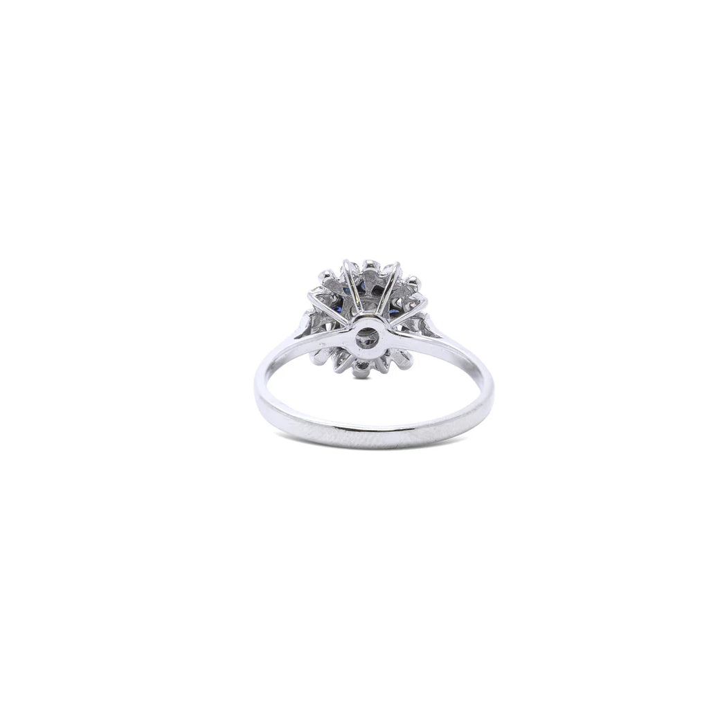 Blue Sapphire and Diamond Cocktail Ring