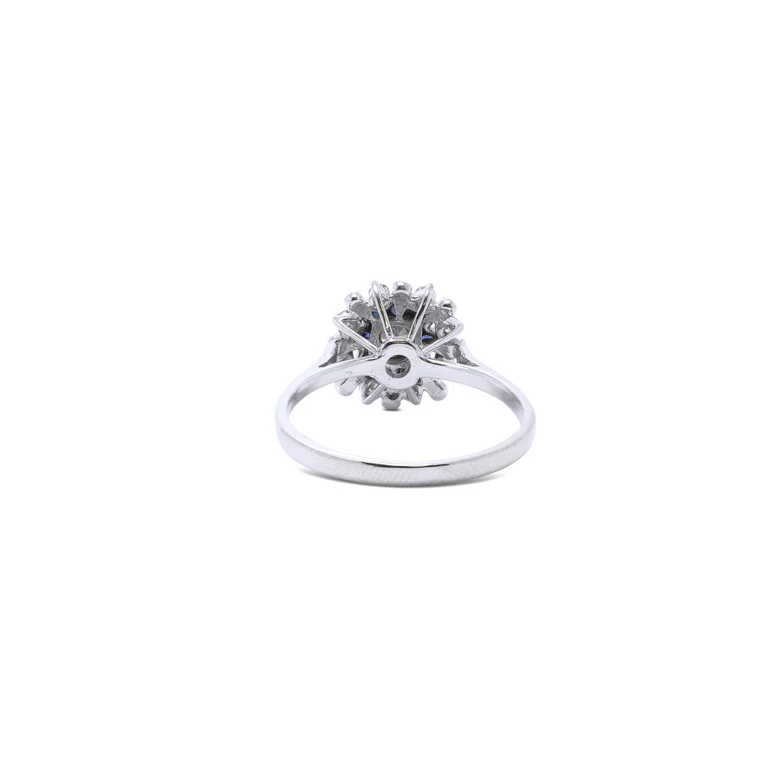 Blue Sapphire and Diamond Cocktail Ring