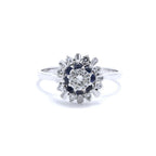 Blue Sapphire and Diamond Cocktail Ring
