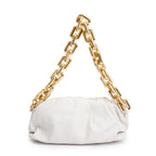 White Nappa Leather The Chain Pouch