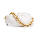 White Nappa Leather The Chain Pouch
