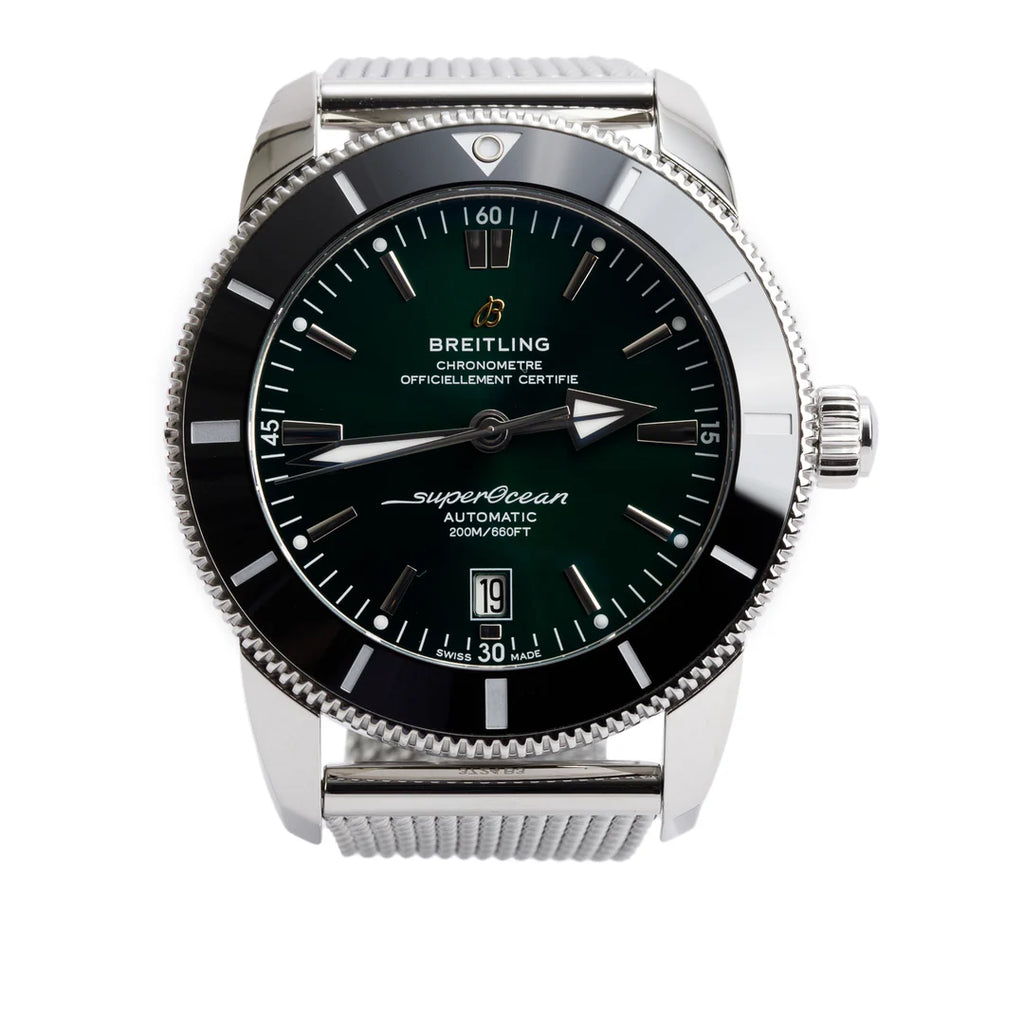 Stainless Steel Superocean Heritage B20 46 MM Automatic Watch Green Dial AB2020 w/ Box, Papers