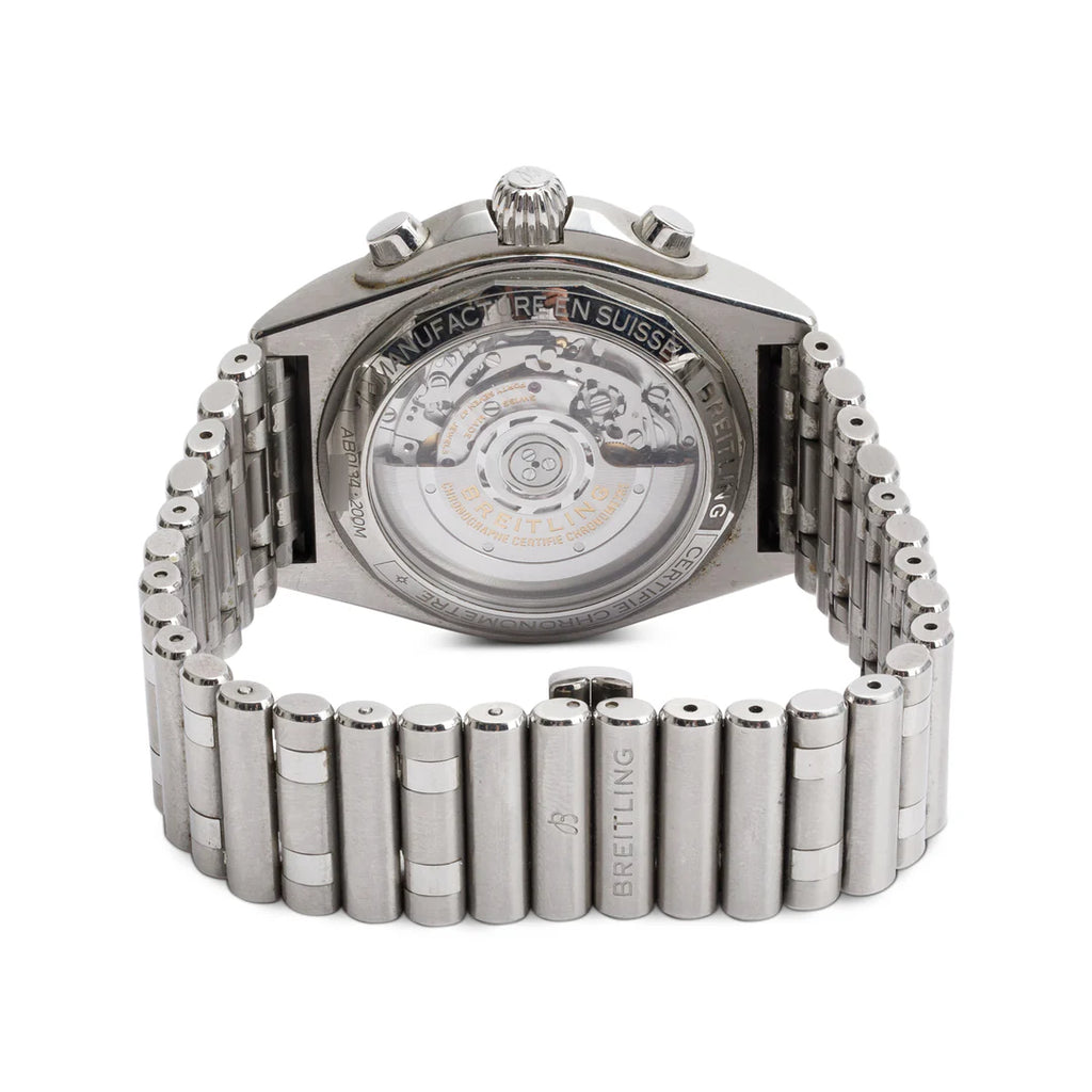 Stainless Steel Chronomat B01 42 MM Automatic Chronograph Watch Black Dial AB0134 w/ Box &amp; Papers