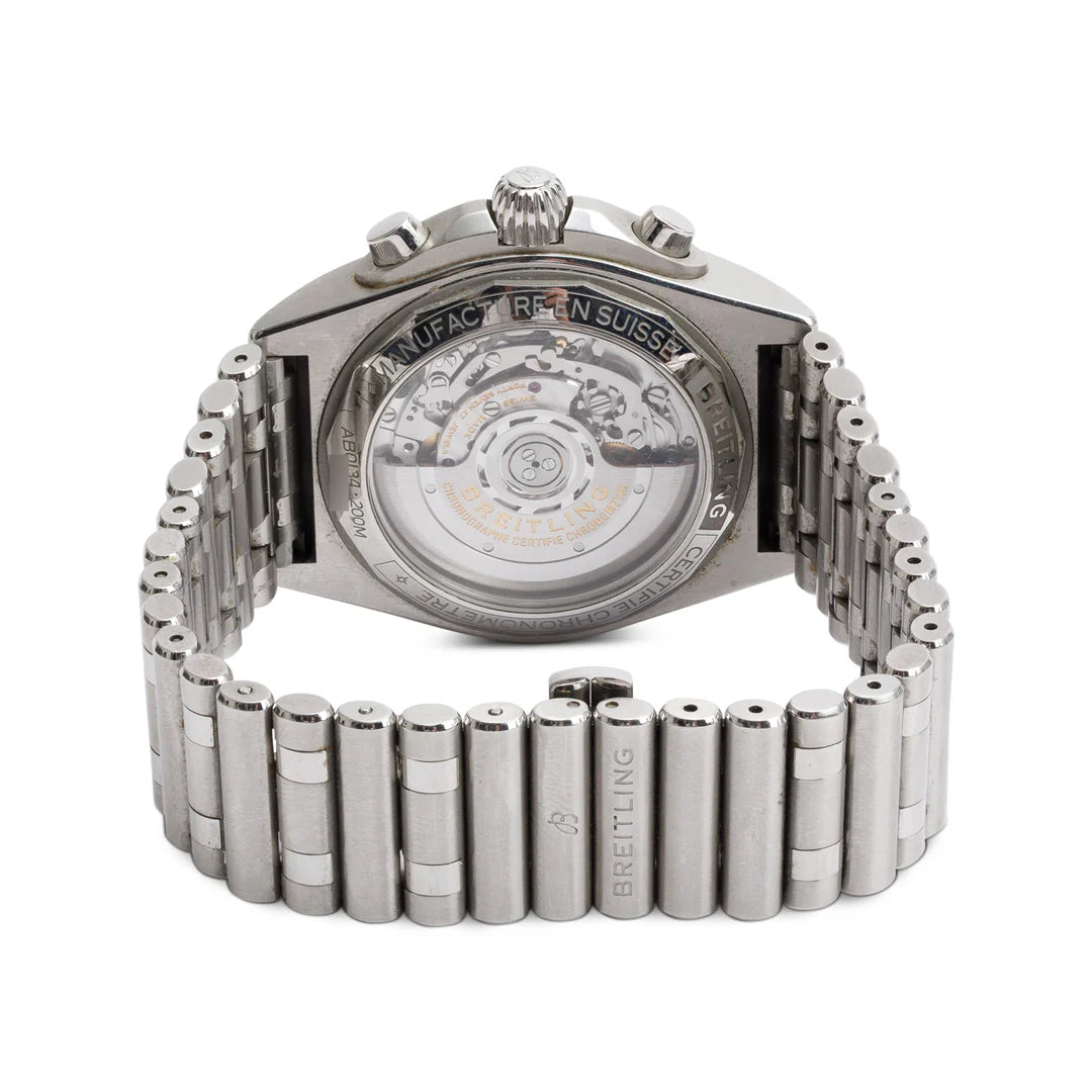 Stainless Steel Chronomat B01 42 MM Automatic Chronograph Watch Black Dial AB0134 w/ Box &amp; Papers