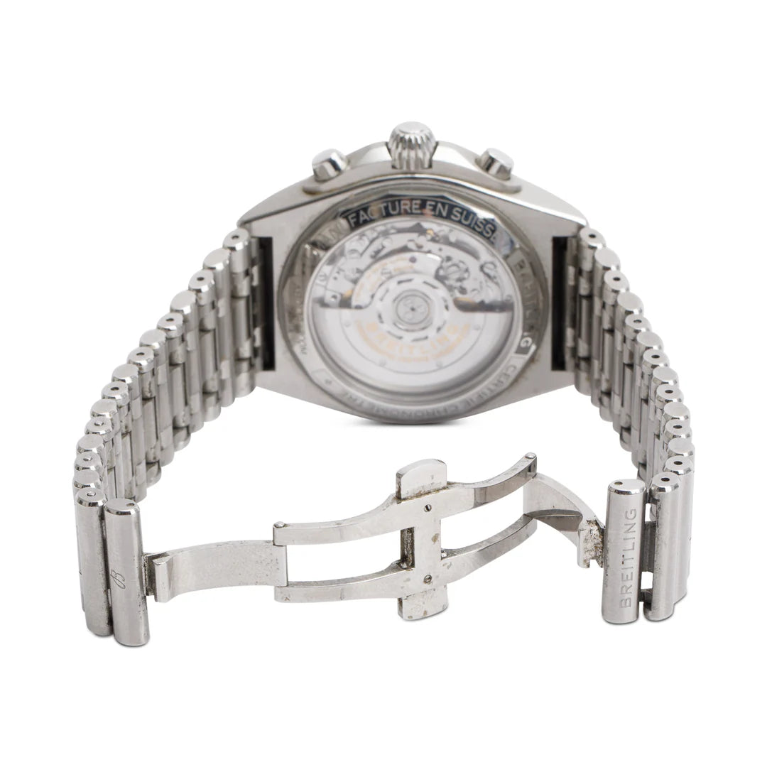 Stainless Steel Chronomat B01 42 MM Automatic Chronograph Watch Black Dial AB0134 w/ Box &amp; Papers