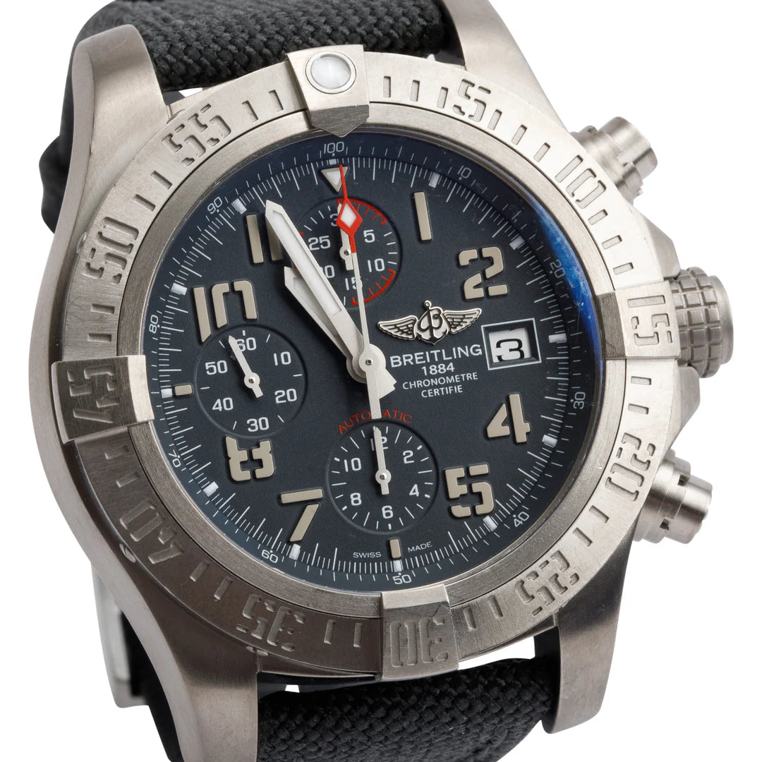 Titanium Avenger Bandit 45 MM Chronograph Automatic Watch E13383 w/ Case