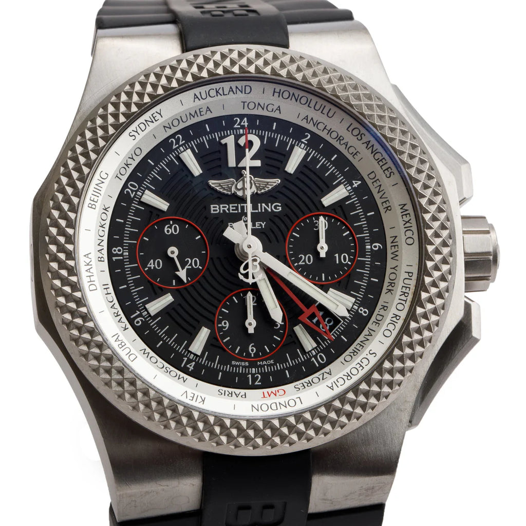 Titanium Bentley GMT Light Body B04 45 MM Automatic Chronograph Watch EB0433 w/ Box &amp; Papers