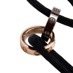 18k Rose Gold &amp; Ceramic 4 Diamond Love Cord Bracelet w/ Box &amp; Certificate