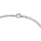 18k White Gold 2 Diamond Love Pendant Necklace w/ Box